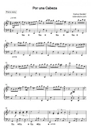 Sheet music, chords Carlos Gardel - Por una cabeza