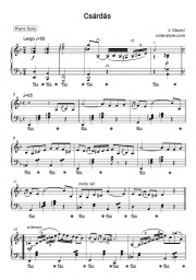 Sheet music, chords Vittorio Monti - Chardash