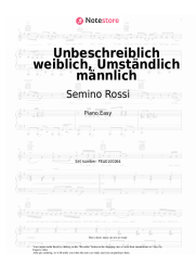 Sheet music, chords Semino Rossi, Rosanna Rocci - Unbeschreiblich weiblich, Umständlich männlich