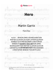 Sheet music, chords Martin Garrix, JVKE - Hero