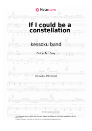 Sheet music, chords kessoku band - If I could be a constellation