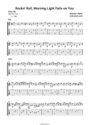 Sheet music, chords kessoku band - Rockn’ Roll, Morning Light Falls on You