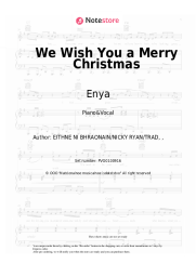 Sheet music, chords Enya - We Wish You a Merry Christmas