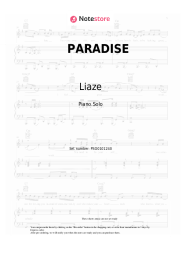 Sheet music, chords Liaze - PARADISE