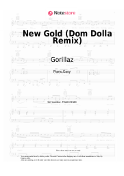 Sheet music, chords Gorillaz, Tame Impala, Bootie Brown - New Gold (Dom Dolla Remix)