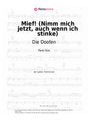 Sheet music, chords Die Doofen - Mief! (Nimm mich jetzt, auch wenn ich stinke)