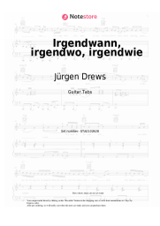Sheet music, chords Jürgen Drews - Irgendwann, irgendwo, irgendwie