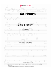 Sheet music, chords Blue System - 48 Hours