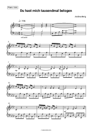 Sheet music, chords Andrea Berg - Du hast mich tausendmal belogen