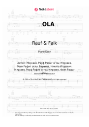 Sheet music, chords Rauf & Faik, Nikita N.B - OLA