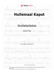 Sheet music, chords Snollebollekes - Hullemaal Kapot