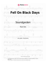 Sheet music, chords Soundgarden - Fell On Black Days