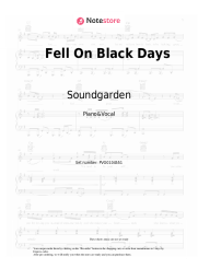 Sheet music, chords Soundgarden - Fell On Black Days