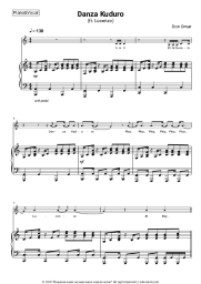 Sheet music, chords Don Omar - Danza Kuduro (ft. Lucenzo)