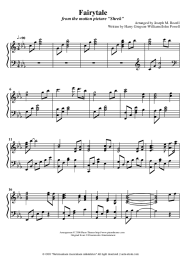 Sheet music, chords Harry Gregson-Williams, John Powell - Fairytale