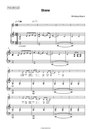 Sheet music, chords Whiskey Myers - Stone