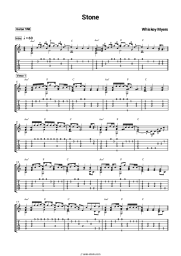 Sheet music, chords Whiskey Myers - Stone