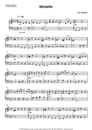 Sheet music, chords The Beatles - Michelle