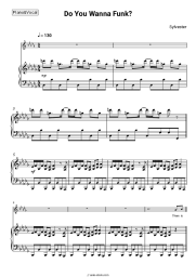 Sheet music, chords Patrick Cowley, Sylvester - Do You Wanna Funk? 