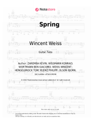 Sheet music, chords Wincent Weiss, Fourty - Spring