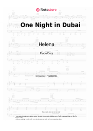 Sheet music, chords Arash, Helena - One Night in Dubai