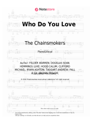 Sheet music, chords The Chainsmokers, 5 Seconds of Summer - Who Do You Love