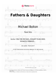 Sheet music, chords Michael Bolton - Fathers & Daughters