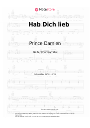 Sheet music, chords Prince Damien - Hab Dich lieb