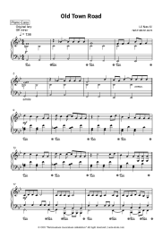 Sheet music, chords Lil Nas X - Old Town Road