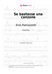 undefined Eros Ramazzotti - Se bastasse una canzone