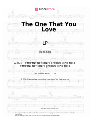 Sheet music, chords LP - The One That You Love