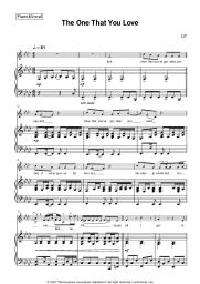 Sheet music, chords LP - The One That You Love