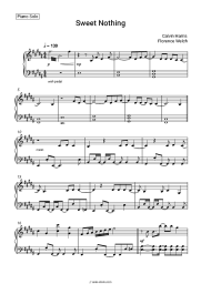 Sheet music, chords Calvin Harris, Florence Welch - Sweet Nothing