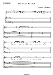 Sheet music, chords Florence + The Machine - You've Got the Love