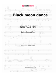 Sheet music, chords SAVAGE-44 - Black moon dance