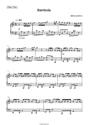 Sheet music, chords Betta Lemme - Bambola