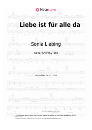 Sheet music, chords Sonia Liebing - Liebe ist für alle da