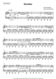 Sheet music, chords Ikke Huftgold, Schürze, DJ Robin - Bumsbar