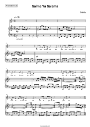 Sheet music, chords Dalida - Salma Ya Salama