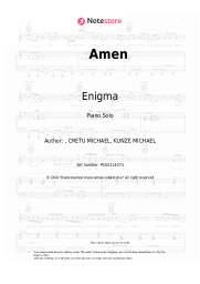 Sheet music, chords Enigma - Amen