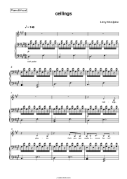 Sheet music, chords Lizzy McAlpine - ceilings