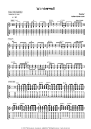 Sheet music, chords Oasis - Wonderwall