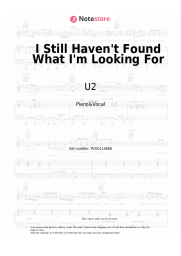 Sheet music, chords U2 - I Still Haven't Found What I'm Looking For