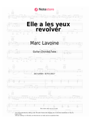 Sheet music, chords Marc Lavoine - Elle a les yeux revolver