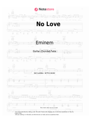 Sheet music, chords Eminem, Lil Wayne - No Love