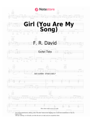 undefined F. R. David - Girl (You Are My Song)