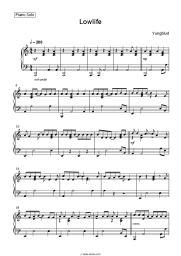 Sheet music, chords Yungblud - Lowlife