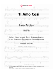 Sheet music, chords Lara Fabian, Dimash Kudaibergen, Aida Garifullina, Igor Krutoy - Ti Amo Cosi