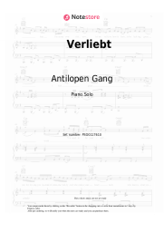 Sheet music, chords Antilopen Gang - Verliebt