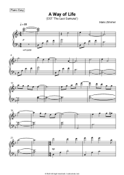 Sheet music, chords Hans Zimmer - A Way of Life (OST 'The Last Samurai')